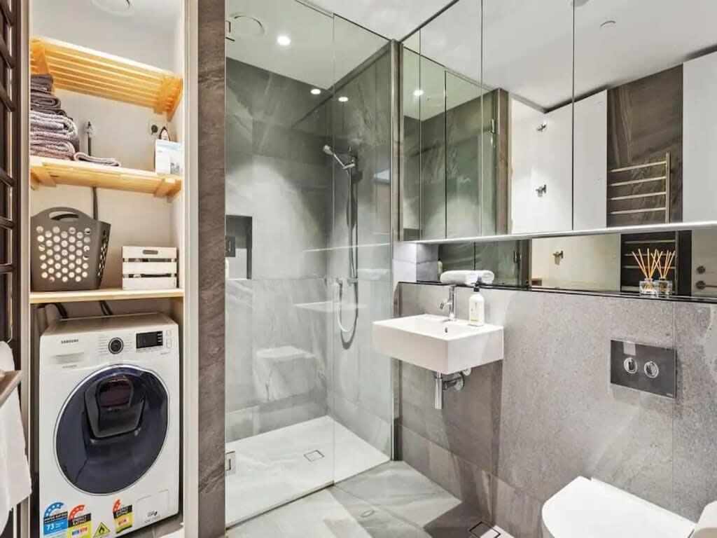 Modern One Bedroom Apartment In Wynyard Quarter Auckland Dış mekan fotoğraf
